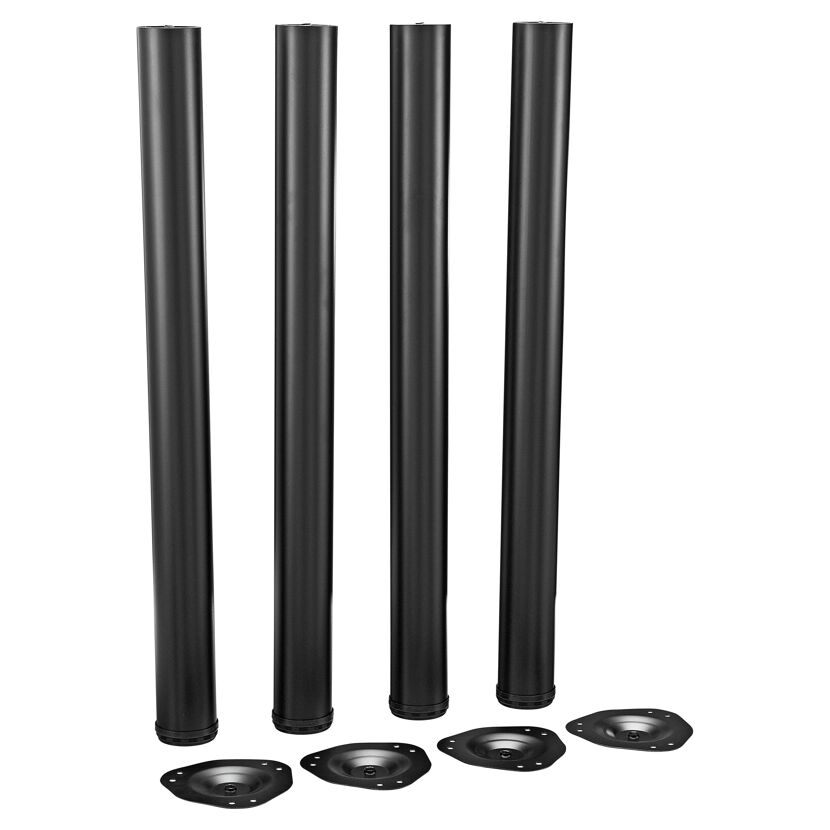 Tischbein-Set schwarz Ø 6 x 71-73,5 cm 4-teilig