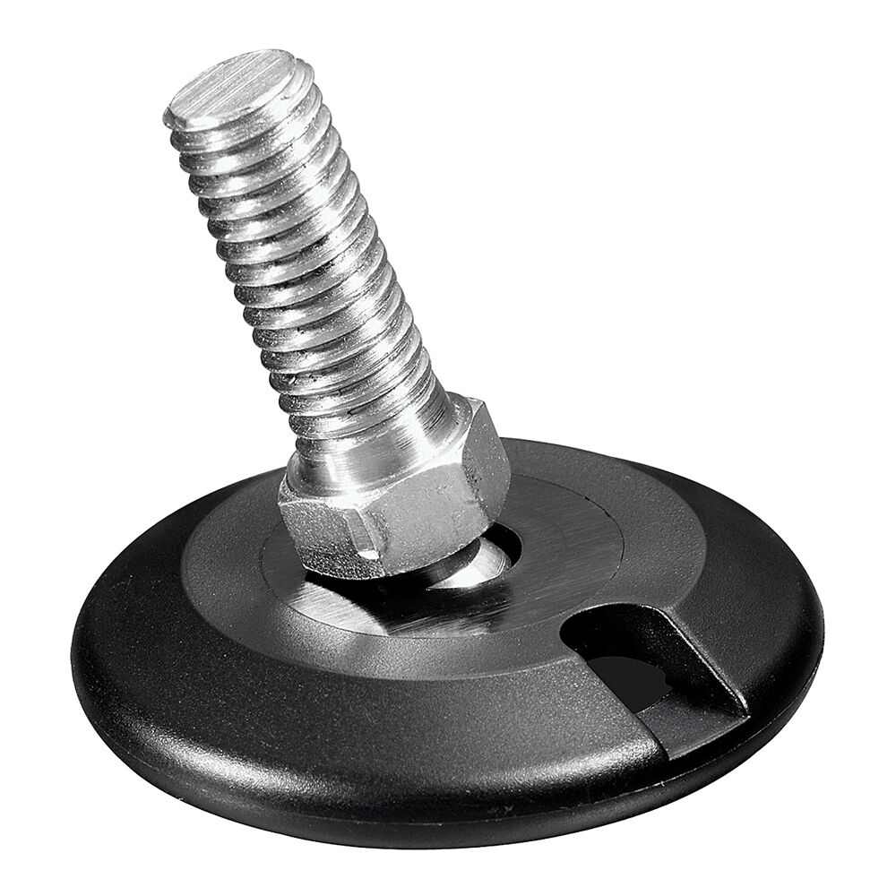 Schwarzer Verstellfuß mit Gewinde