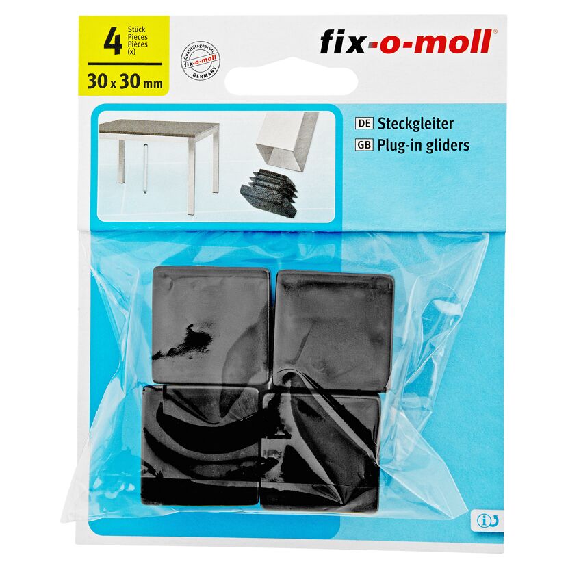 Fix-o-moll Steckgleiter 30 x 30 mm, 4 Stück