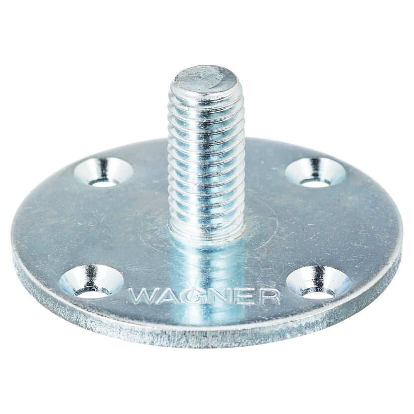 Wagner Anschraubplatte Stahl M10, Ø 5 cm