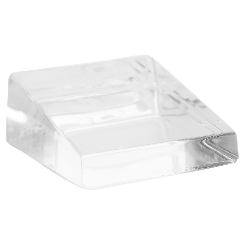 Durchsichtiger, keilförmiger Türstopper aus Glas