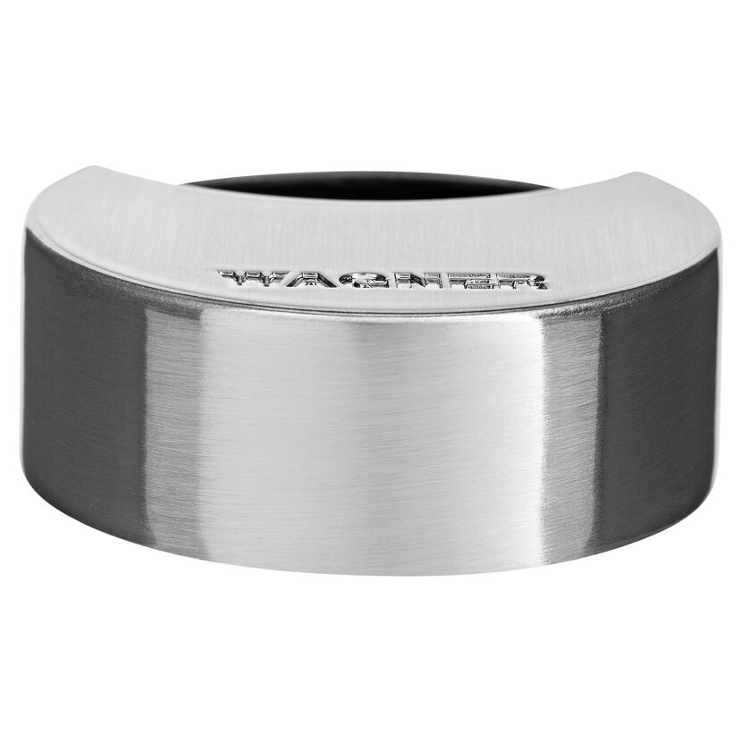 Halbrunder silberner Türstopper