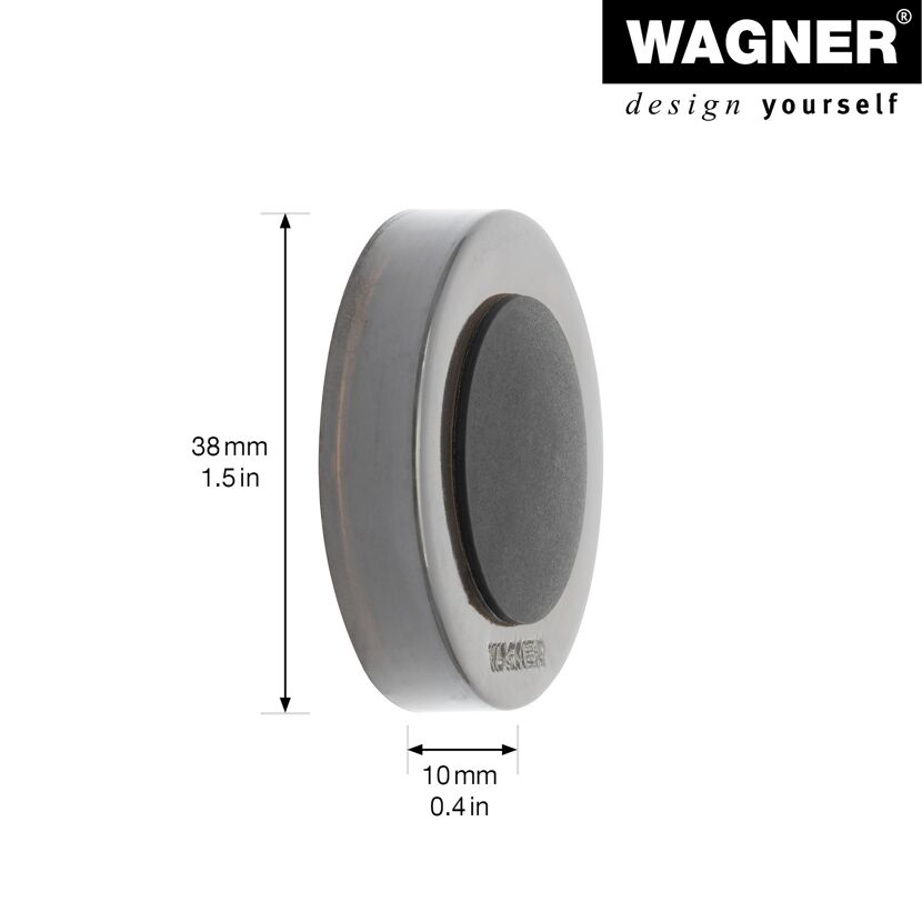 Wandtürstopper 'Screw or Glue Wall EH 5143' Kunststoff schwarz Ø 38 x 10 mm