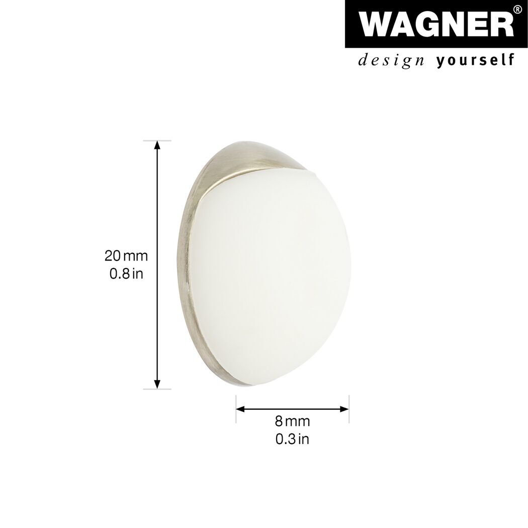 Wandtürstopper 'Screw or Glue Wall EH 5122' Zinkdruckguss Ø 20 x 8 mm 2 Stück