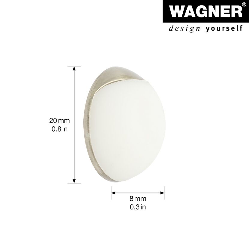 Wandtürstopper 'Screw or Glue Wall EH 5122' Zinkdruckguss Ø 20 x 8 mm 2 Stück