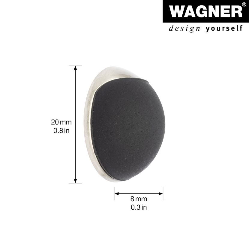 Wandtürstopper 'Screw or Glue Wall EH 5127' Zinkdruckguss Ø 20 x 8 mm 2 Stück
