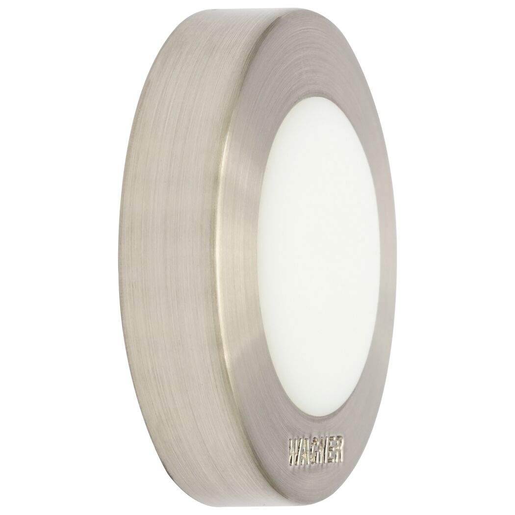 Wandtürstopper 'Screw or Glue Wall EH 5141' Zinkdruckguss edelstahlfarben Ø 38 x 10 mm