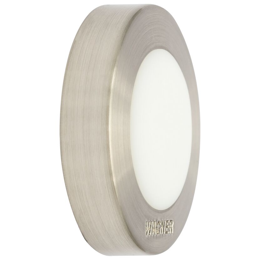 Wandtürstopper 'Screw or Glue Wall EH 5141' Zinkdruckguss edelstahlfarben Ø 38 x 10 mm