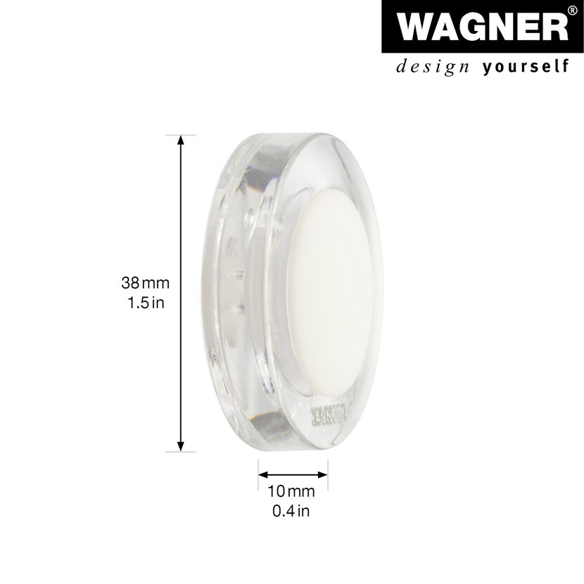 Wandtürstoppers 'Screw or Glue WALL EH 5142' Kunststoff / Kautschuk transparent Ø 38 x 10 mm
