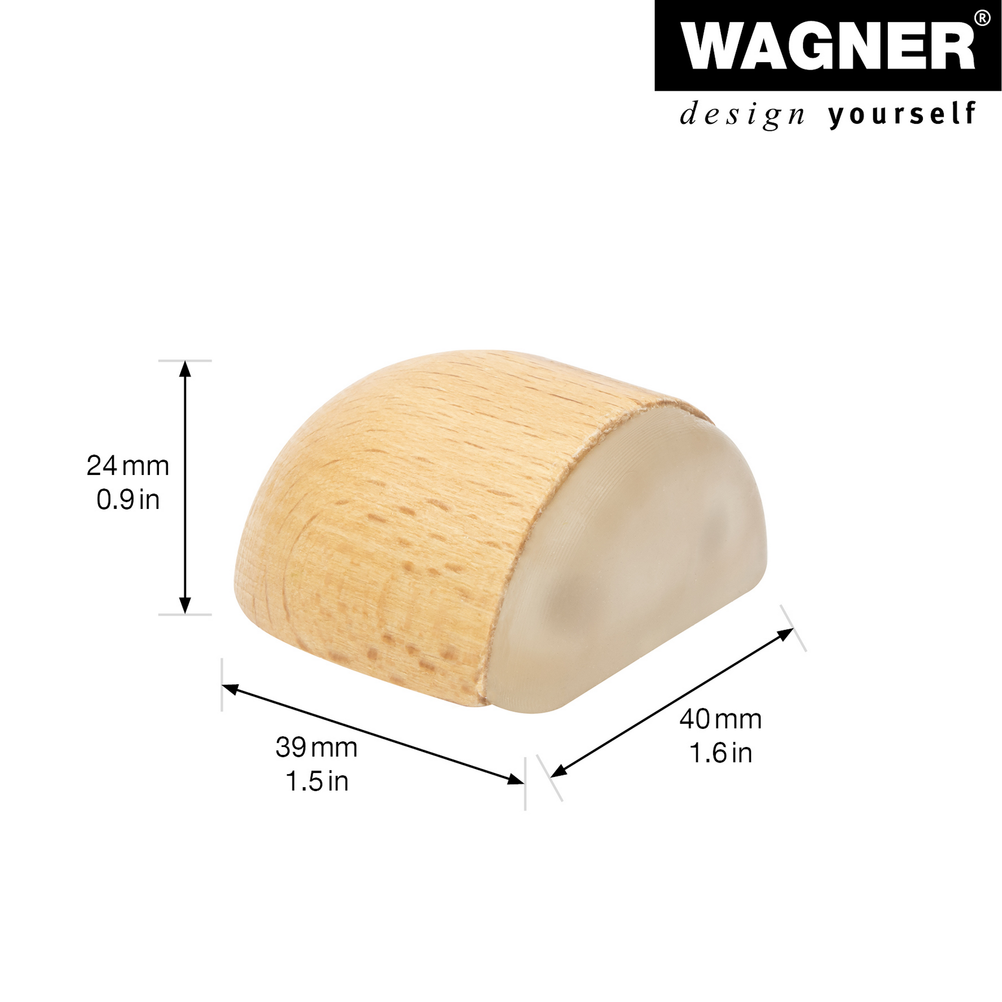 Bodentürstopper 'Wood EH 5094' Buchenholz 24 x 39 mm + product picture