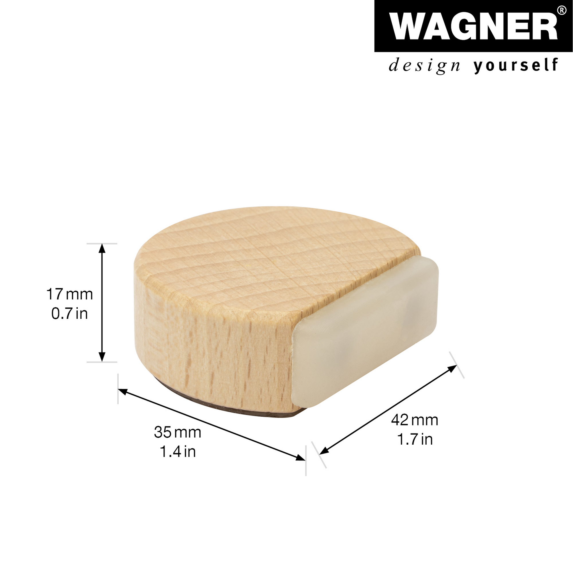 Bodentürstopper 'Wood EH 5095' Buchenholz 42 x 17 mm + product picture