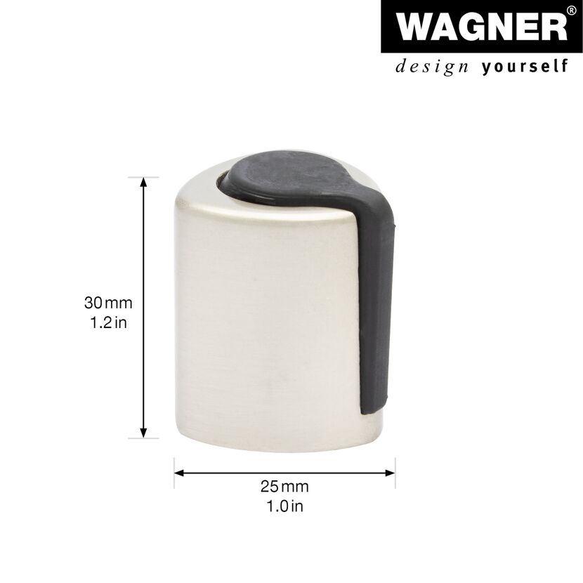Bodentürstopper 'EH 5149' Zinkdruckguss edelstahlfarben Ø 25 x 30 mm