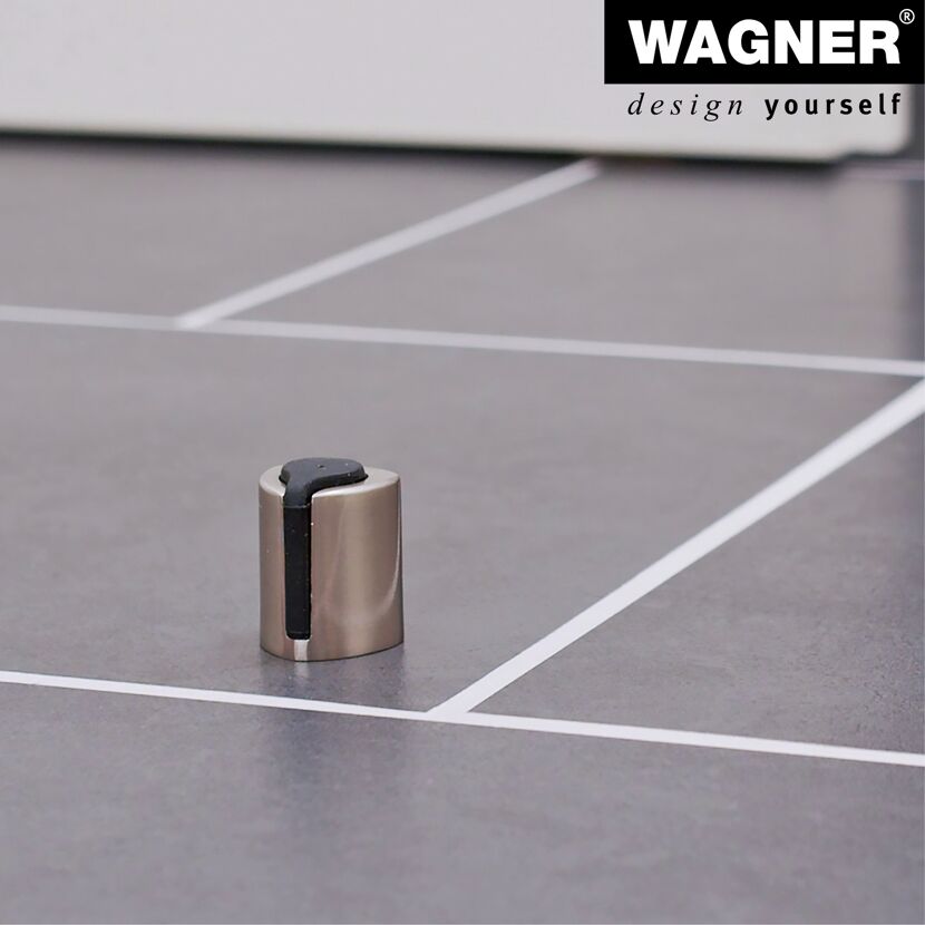 Bodentürstopper 'EH 5149' Zinkdruckguss edelstahlfarben Ø 25 x 30 mm