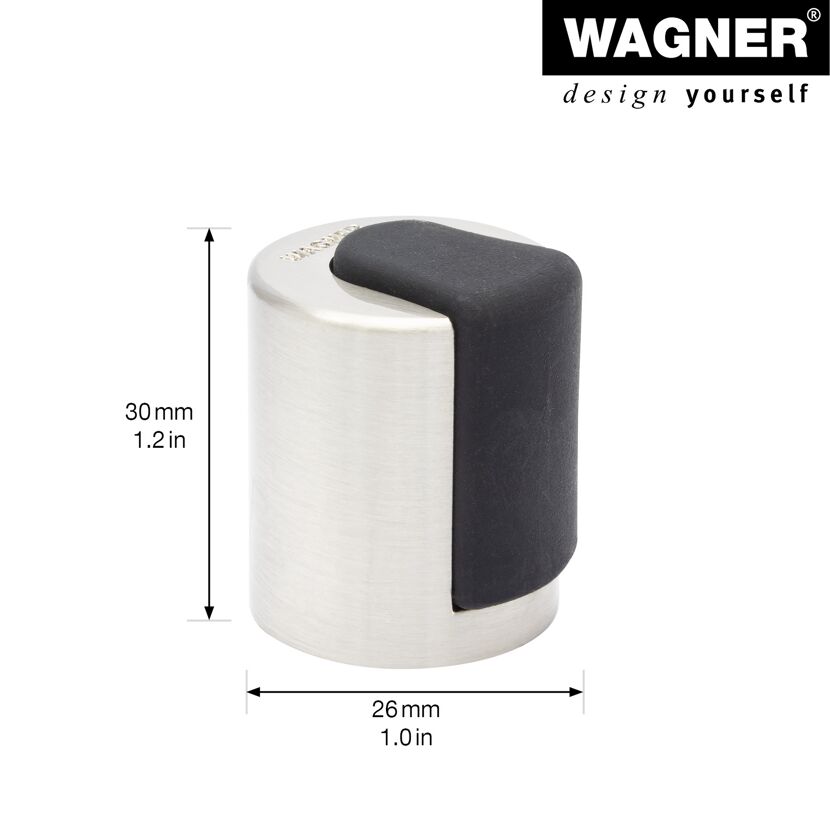 Bodentürstopper 'EH 5147' Zinkdruckguss edelstahlfarben Ø 25 x 30 mm