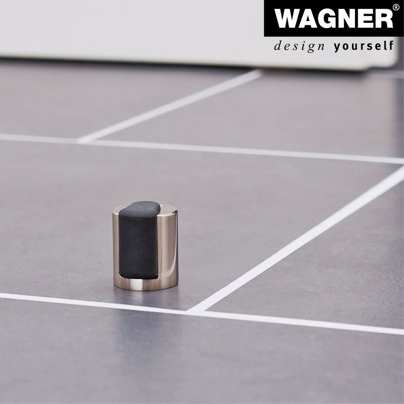 Bodentürstopper 'EH 5147' Zinkdruckguss edelstahlfarben Ø 25 x 30 mm