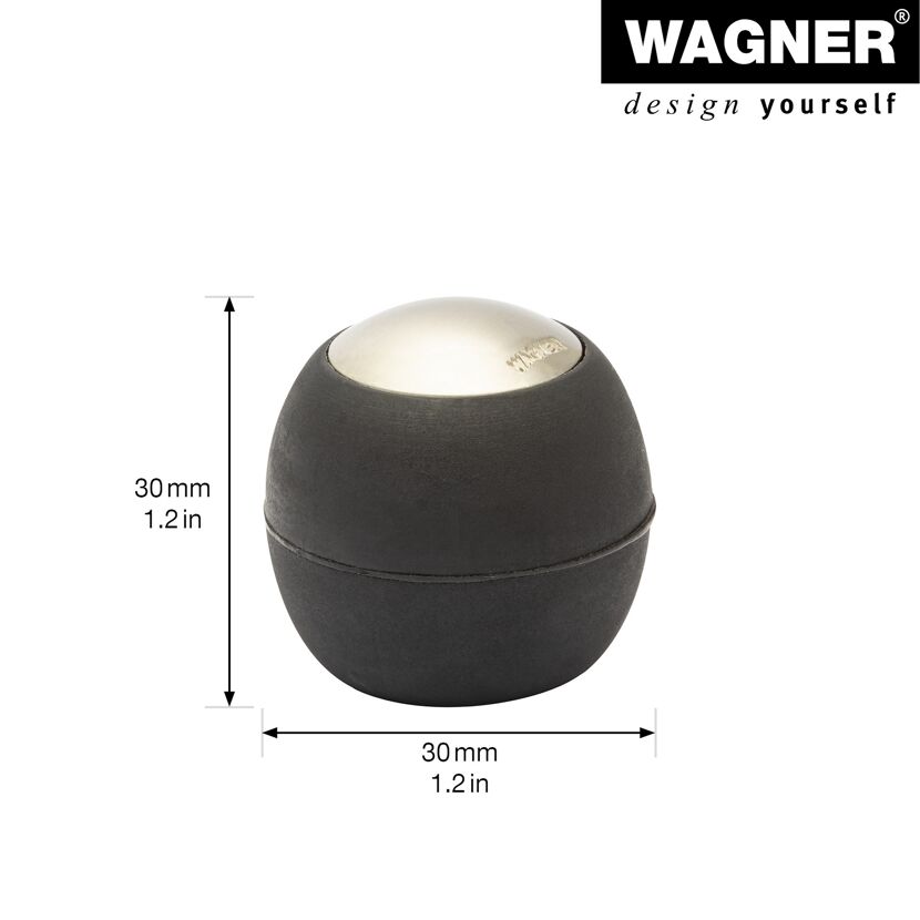 Bodentürstopper 'EH 5178' Zinkdruckguss schwarz Ø 30 x 30 mm