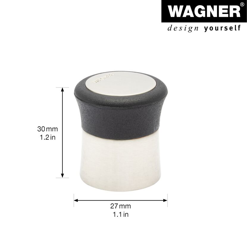 Bodentürstopper 'EH 5146' Zinkdruckguss edelstahlfarben Ø 27 x 30 mm