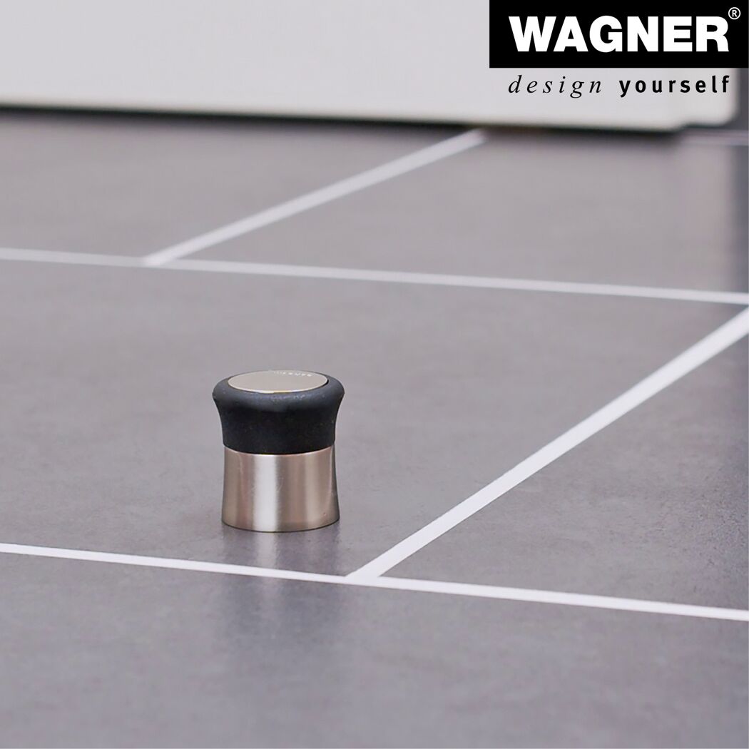 Bodentürstopper 'EH 5146' Zinkdruckguss edelstahlfarben Ø 27 x 30 mm