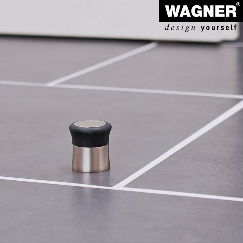 Bodentürstopper 'EH 5146' Zinkdruckguss edelstahlfarben Ø 27 x 30 mm
