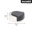 Bodentürstopper 'EH 5148' Zinkdruckguss edelstahlfarben Ø 38 x 15 mm