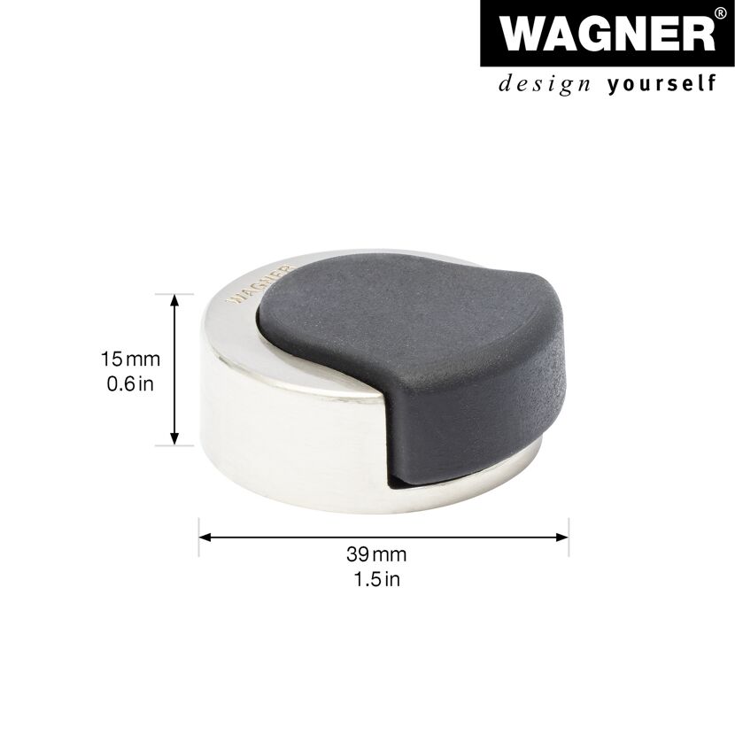 Bodentürstopper 'EH 5148' Zinkdruckguss edelstahlfarben Ø 38 x 15 mm