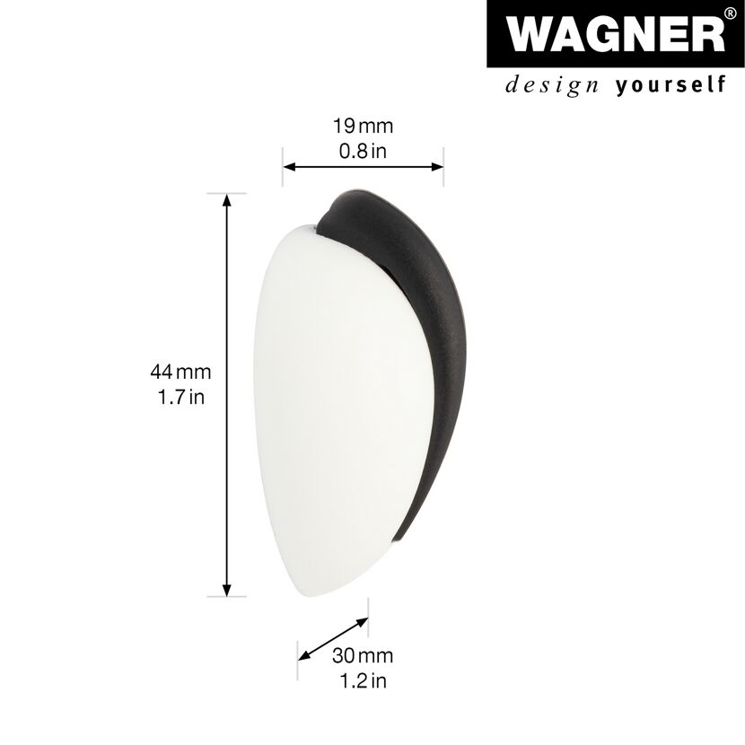 Wandtürstopper 'EH 5155' Kunststoff weiß 44 x 30 mm
