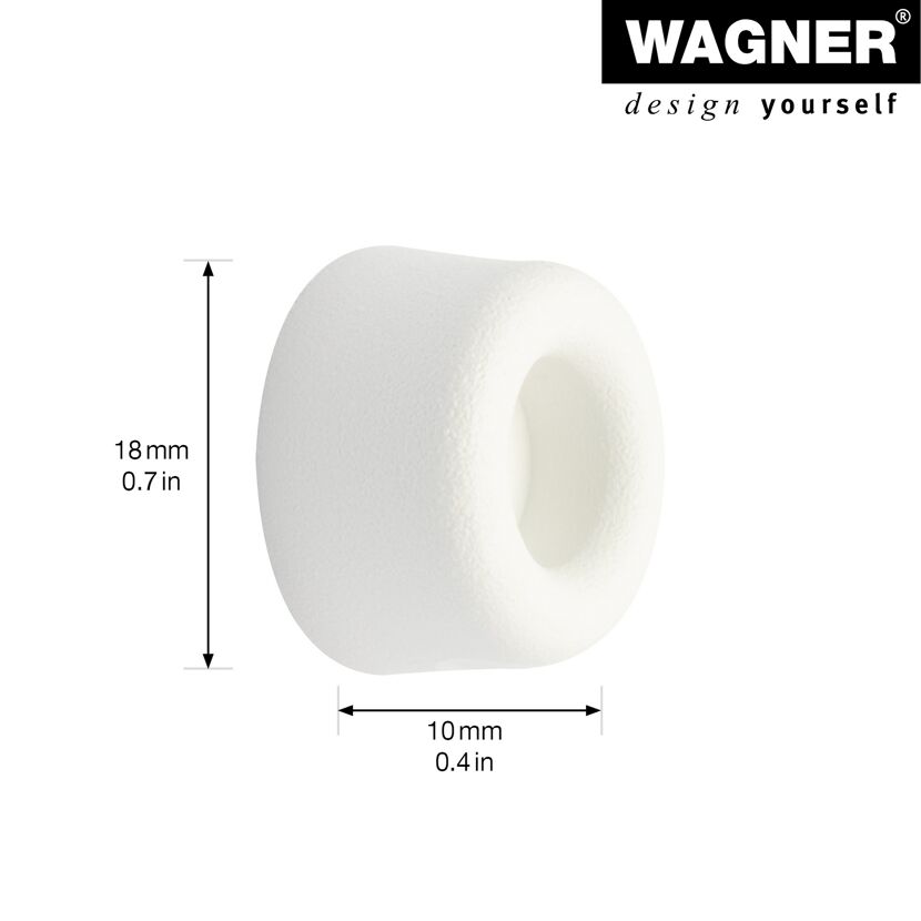 Wandtürstopper 'Vulkana small EH 5011' Vollgummi weiß Ø 18,5 x 10 mm 4 Stück