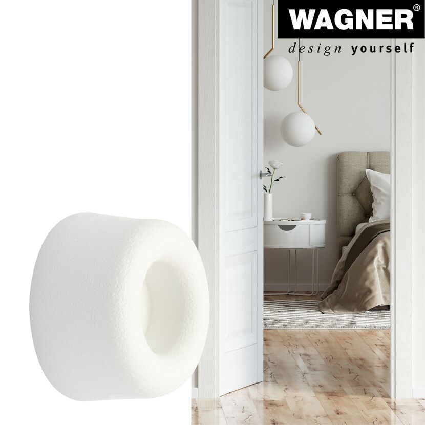 Wandtürstopper 'Vulkana small EH 5011' Vollgummi weiß Ø 18,5 x 10 mm 4 Stück