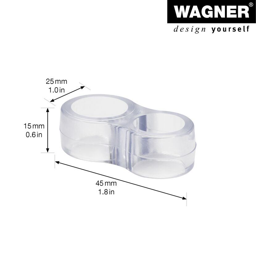 Türklinken- / Fensterpuffer 'EH 3016' Kunststoff transparent 4 Stück