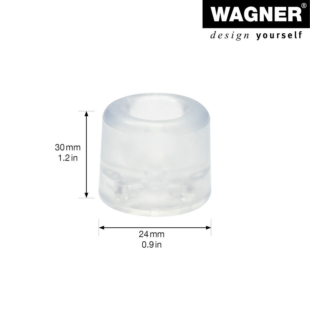 Bodentürstopper 'Vulkano EH 2054' Vollgummi transparent Ø 30 x 24 mm