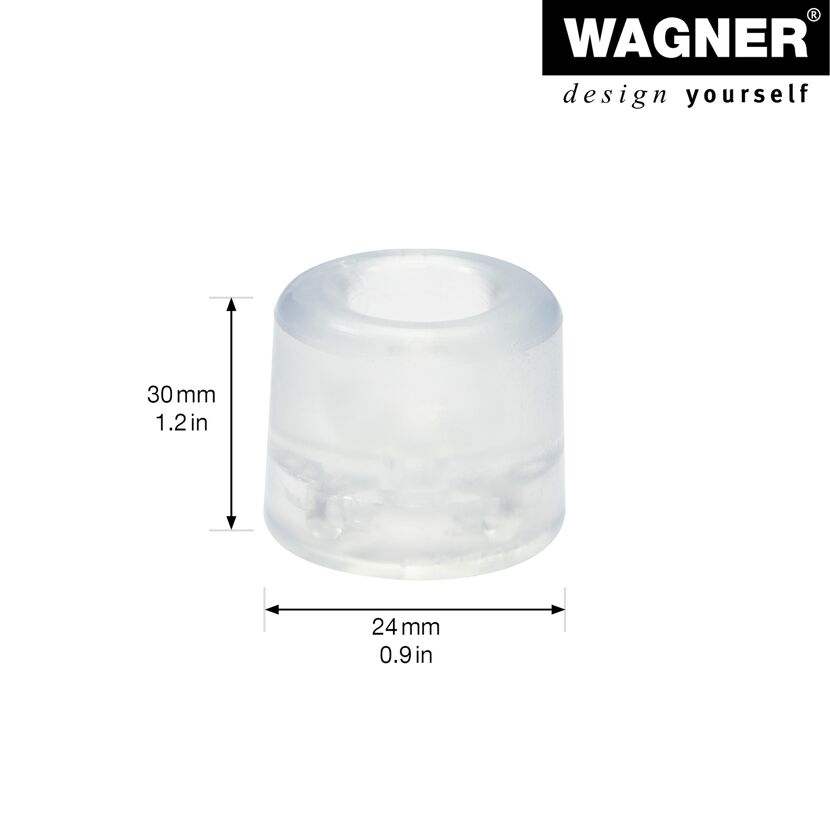 Bodentürstopper 'Vulkano EH 2054' Vollgummi transparent Ø 30 x 24 mm