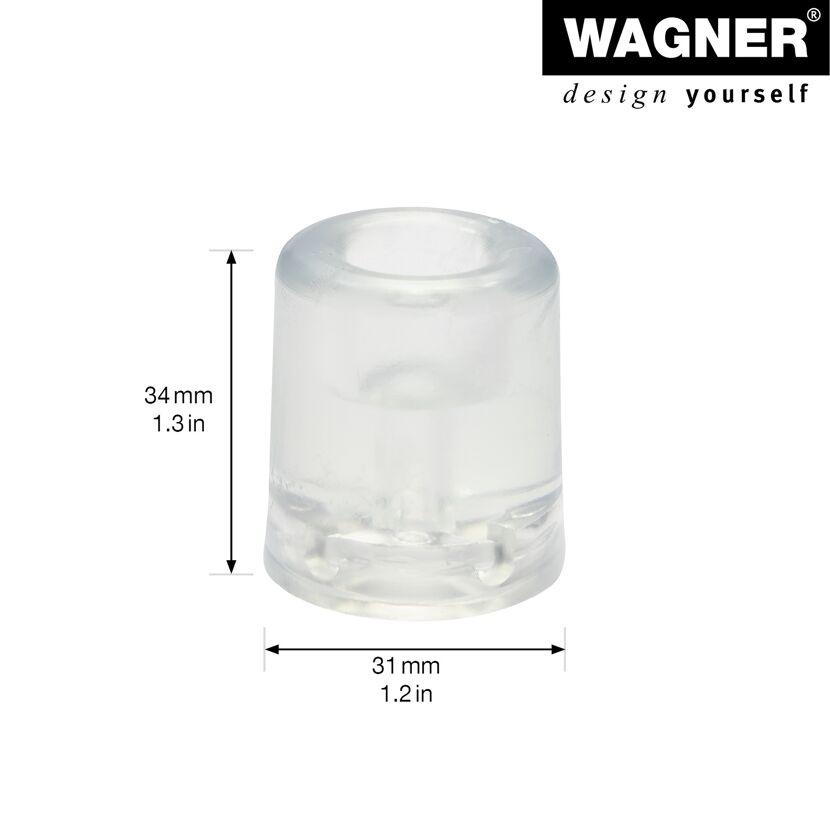 Bodentürstopper 'Vulkano EH 2064' Vollgummi transparent Ø 31 x 34 mm