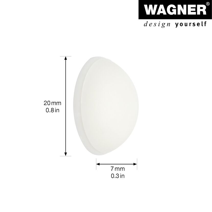 Wandpuffer 'EH 2320' Kunststoff weiß Ø 20 mm 2 Stück