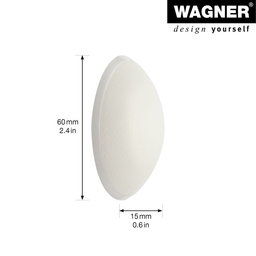 Wandpuffer 'EH 2360' Kunststoff weiß Ø 60 mm