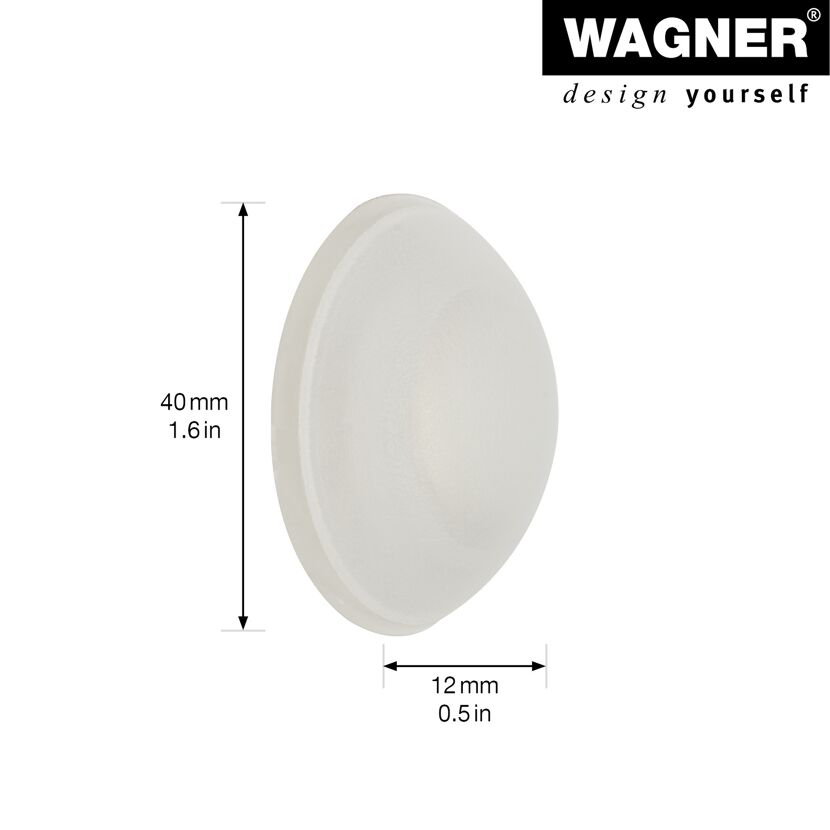 Wandpuffer 'EH 2341' Kunststoff transparent Ø 40 mm 2 Stück