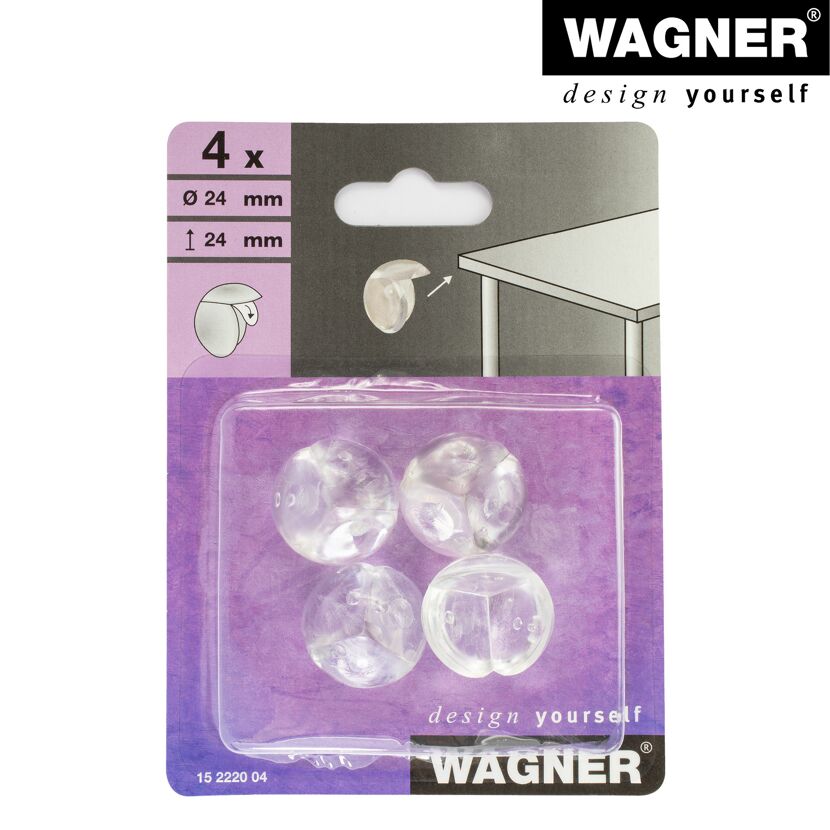Eckkantenschutz-Set 'EH 2220' Kunststoff transparent 24 x 24 mm 4 Stück