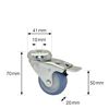 Lenkrolle mit Rückenloch Tragkraft 50 kg