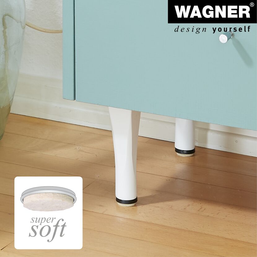 Möbelbein 'Wood ST 7242' Holz weiß Ø 40/30 x 150 mm