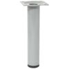 Möbelbein 'Telescope ST 1827' Industriestahl aluminiumfarben ausziehbar Ø 30 x 160 - 250 mm
