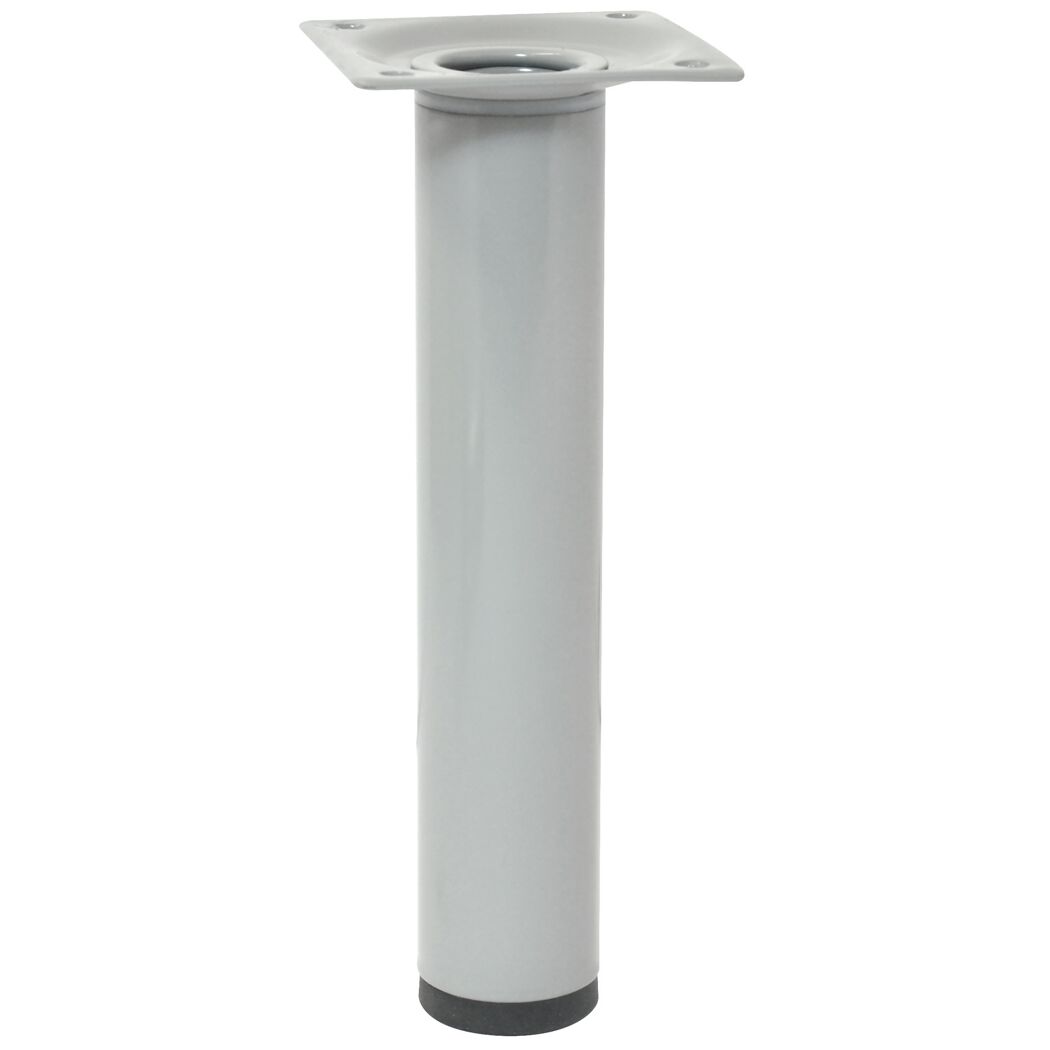 Möbelbein 'Telescope ST 1827' Industriestahl aluminiumfarben ausziehbar Ø 30 x 160 - 250 mm