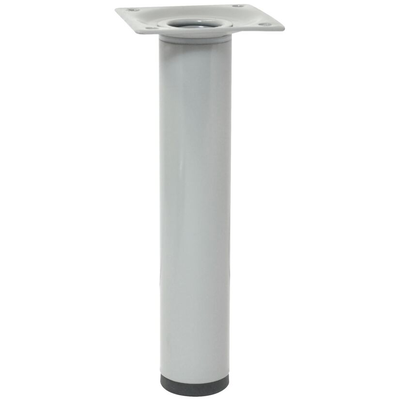 Möbelbein 'Telescope ST 1827' Industriestahl aluminiumfarben ausziehbar Ø 30 x 160 - 250 mm