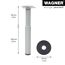 Möbelbein 'Telescope ST 1827' Industriestahl aluminiumfarben ausziehbar Ø 30 x 160 - 250 mm