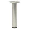 Möbelbein 'Telescope ST 1829' Industriestahl edelstahlfarben ausziehbar Ø 30 x 160 - 250 mm