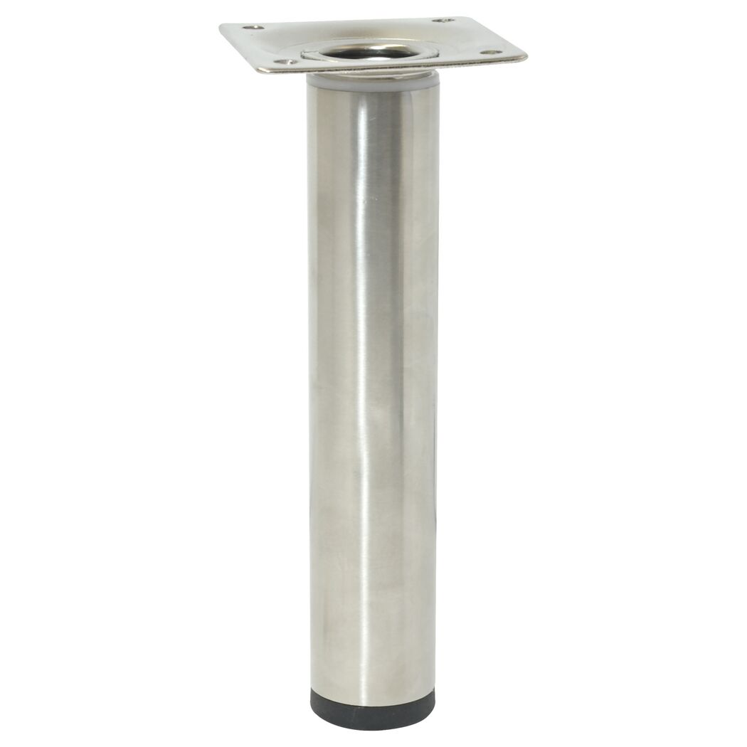 Möbelbein 'Telescope ST 1829' Industriestahl edelstahlfarben ausziehbar Ø 30 x 160 - 250 mm