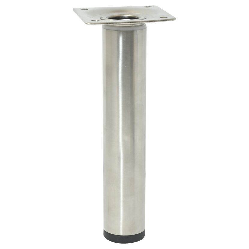 Möbelbein 'Telescope ST 1829' Industriestahl edelstahlfarben ausziehbar Ø 30 x 160 - 250 mm