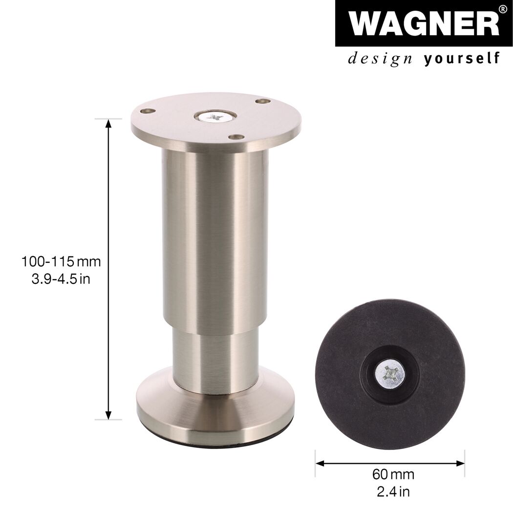 Wagner Möbelfuß edelstahl Ø38mm