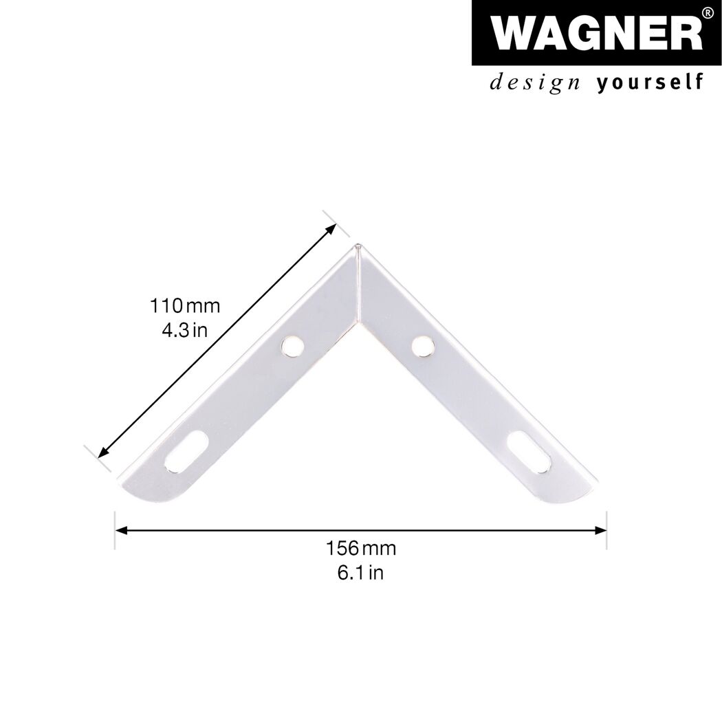 Möbelbein 'Sofa Wing ST 0450' Stahl chromfarben 80 mm