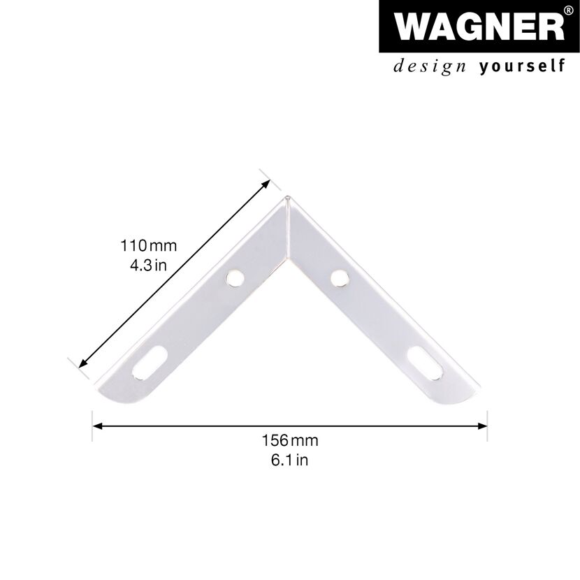 Möbelbein 'Sofa Wing ST 0450' Stahl chromfarben 80 mm