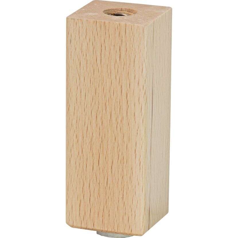 Möbelbein 'Wood ST 7810' Buchenholz natur 40 x 40 x 100 mm