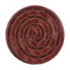 Roter Knopf mit Spiralmuster